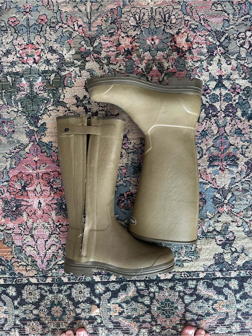 Waterproof Tall Rain Boots in Olive - le chameau- made in FRANCE 🇫🇷